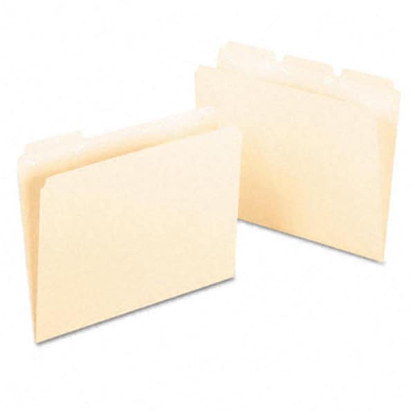 Paperperfect Ready-Tab File Folders- 1/3 Cut- Top Tab- Letter- Manila- 50/Box PA1687352 - main